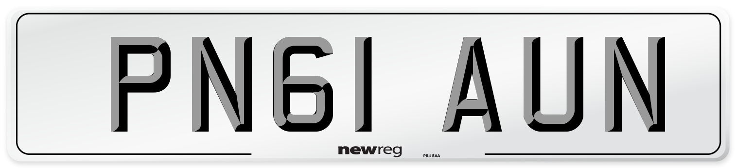 PN61 AUN Number Plate from New Reg
